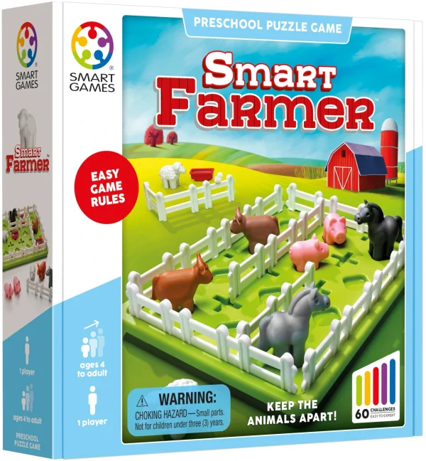 Smart Farmer Problem Solving Puzzle Game - 60 Challenges - Ages 4+