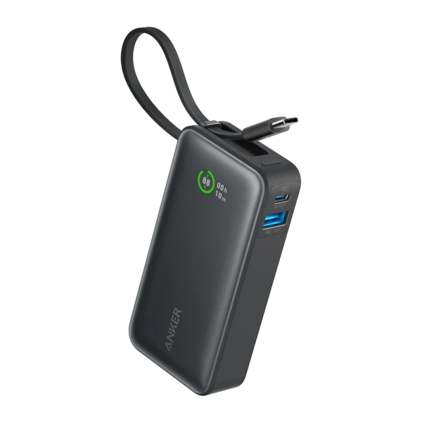 Nano Power Bank 30W built-in USB-C cable