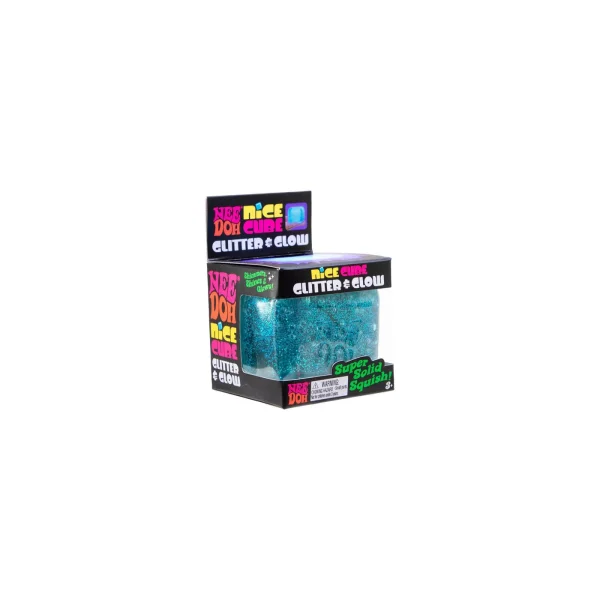Schylling NeeDoh Nice Cube — Glitter and Glow