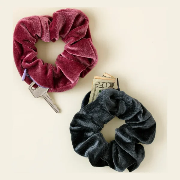 Hidden Pocket Scrunchies — Set of Two