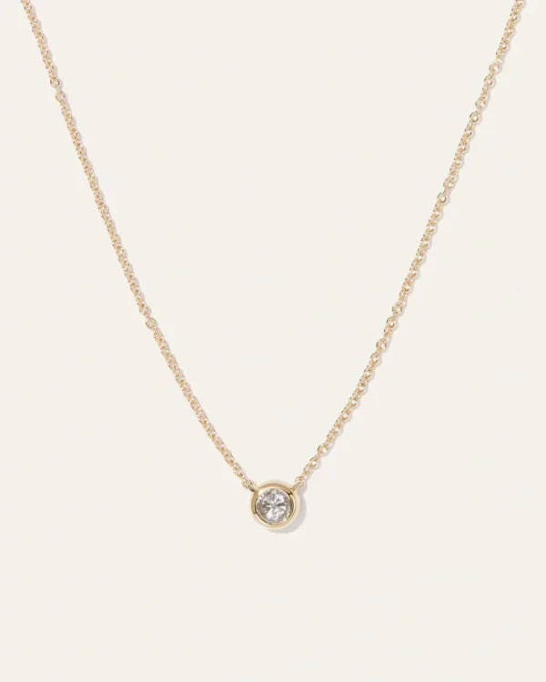 Quince 14K Gold Diamond Bezel Necklace