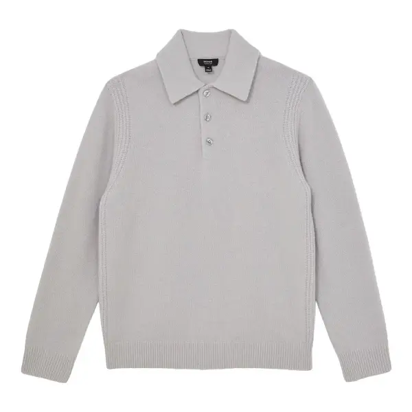 Deansgate Wool-Blend Polo Sweater with Cashmere