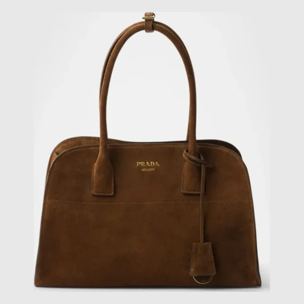 Suede Top-Handle Bag