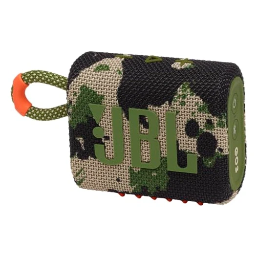 JBL Go 3 - Portable Mini Bluetooth Speaker, big audio and punchy bass, IP67 waterproof and dustproof, 5 hours of playtime, speaker for home, outdoor and travel (Camo)