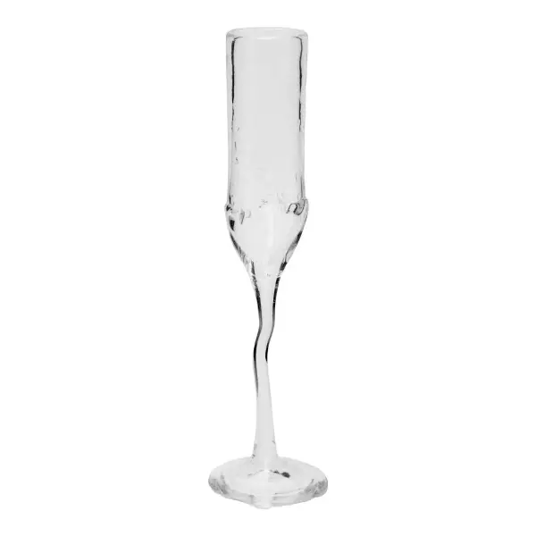 Hand-Blown Glass Champagne Flute