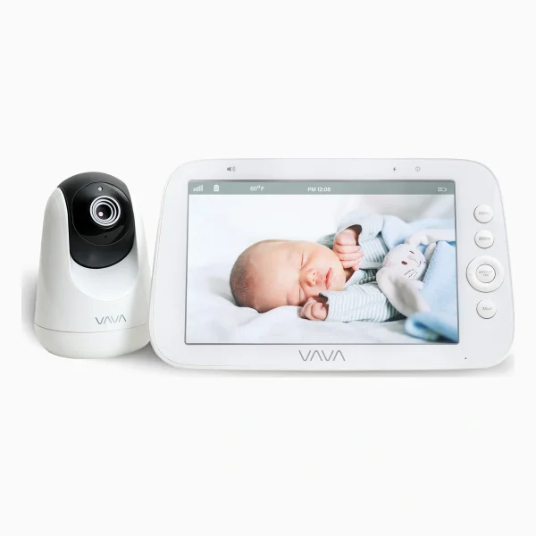 VAVA 8" 1080P HD Video Baby Monitor Split View, Night Vision, Zoom/Pan/Tilt & 2-Way Audio (IH020) - White