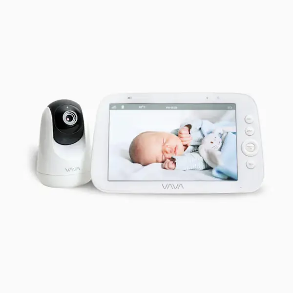 VAVA 8" 1080P HD Video Baby Monitor Split View, Night Vision, Zoom/Pan/Tilt & 2-Way Audio (IH020) - White