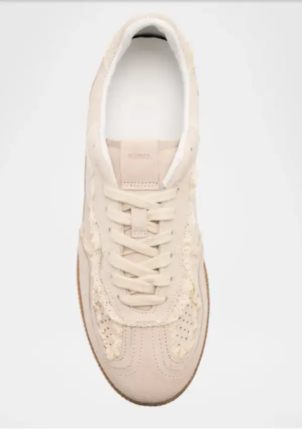 TB.490 Suede Crochet-Trim Sneakers