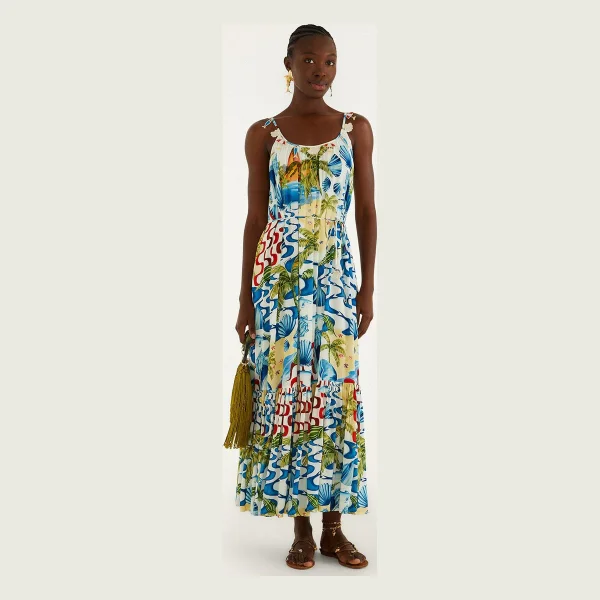 Rio Beach Off-White Maxi Dress