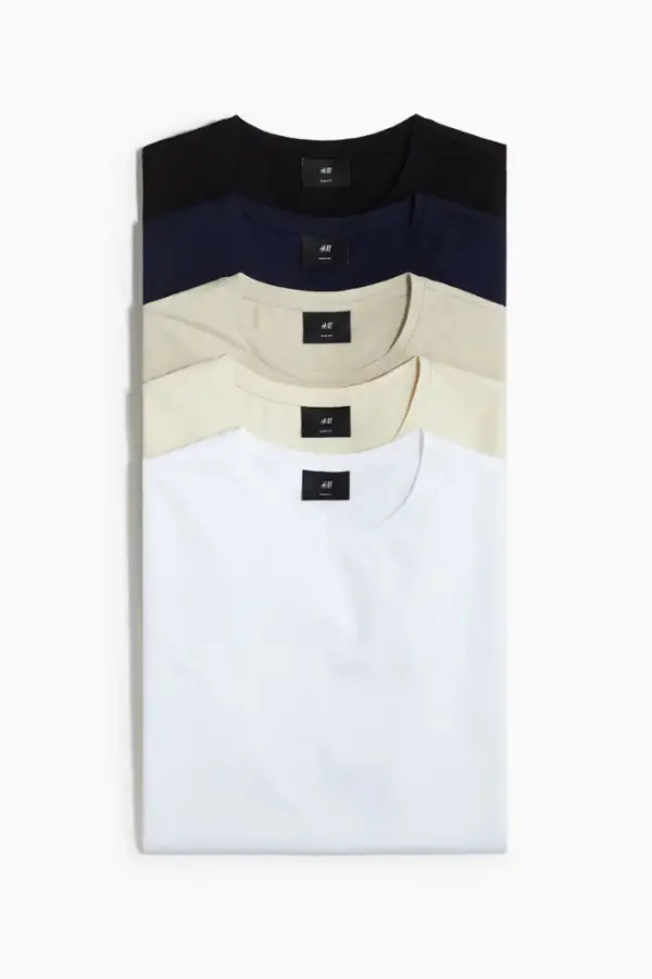 5-pack Slim Fit T-shirts