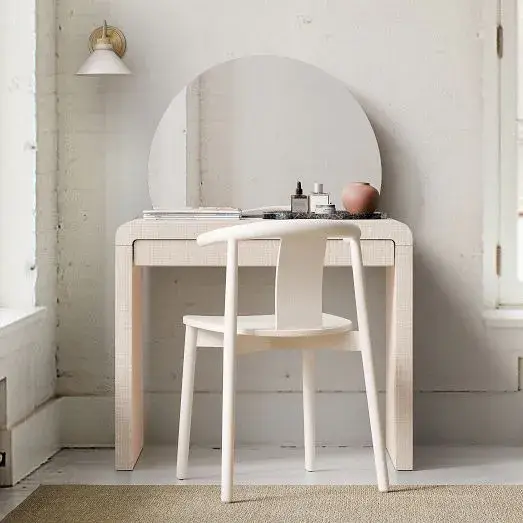 Solstice Painted Raffia Vanity (36")