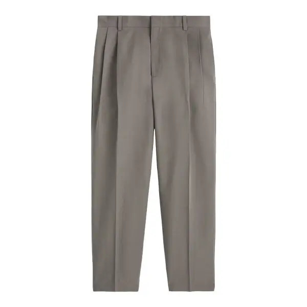 Pleated Relaxed-Fit Tapered Pants