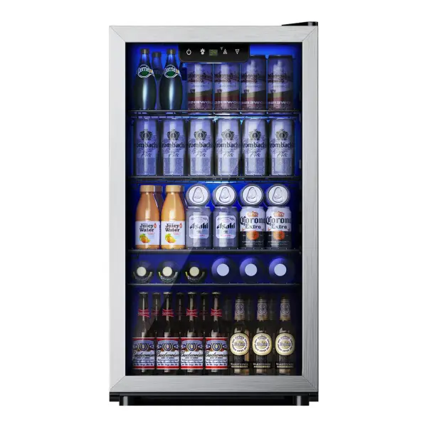 126 Cans 3.2 Cubic Feet Freestanding/Built-in Beverage Refrigerator with Glass Door