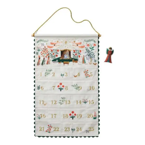 Embroidered Hanging Advent Calendar