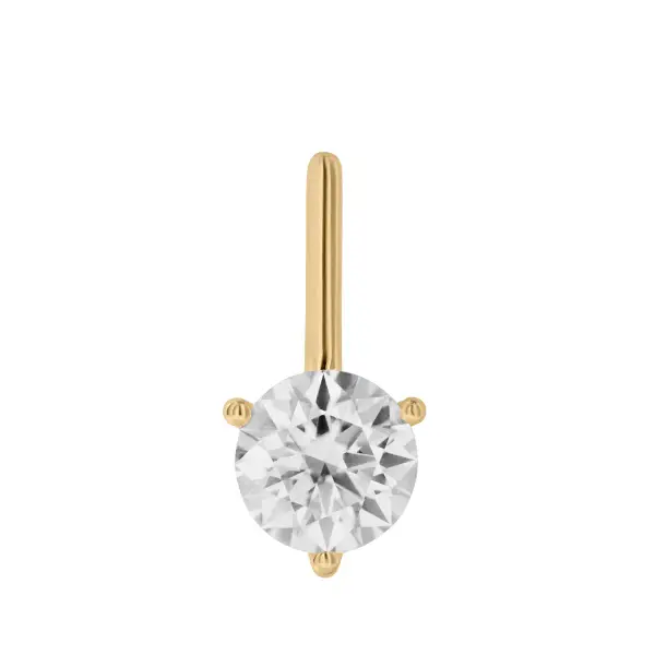 Hendry Bar Stud Earrings in Moissanite