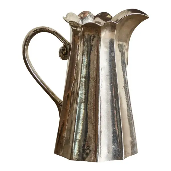 Italian Pewter Scalloped Pitcher