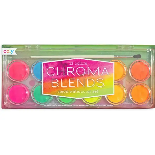 Chroma Blends Watercolor Paint Set - Neon