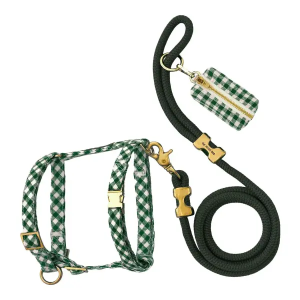Gingham Harness Walk Set