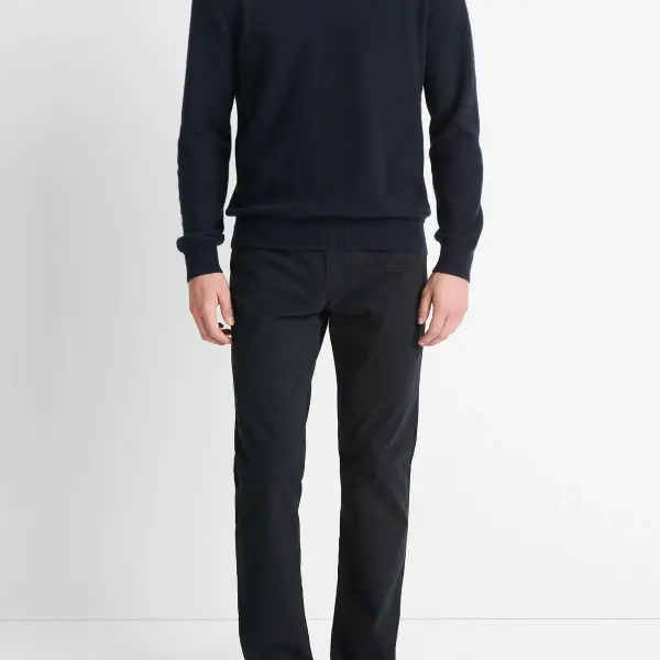 Plush Cashmere Johnny Collar Polo