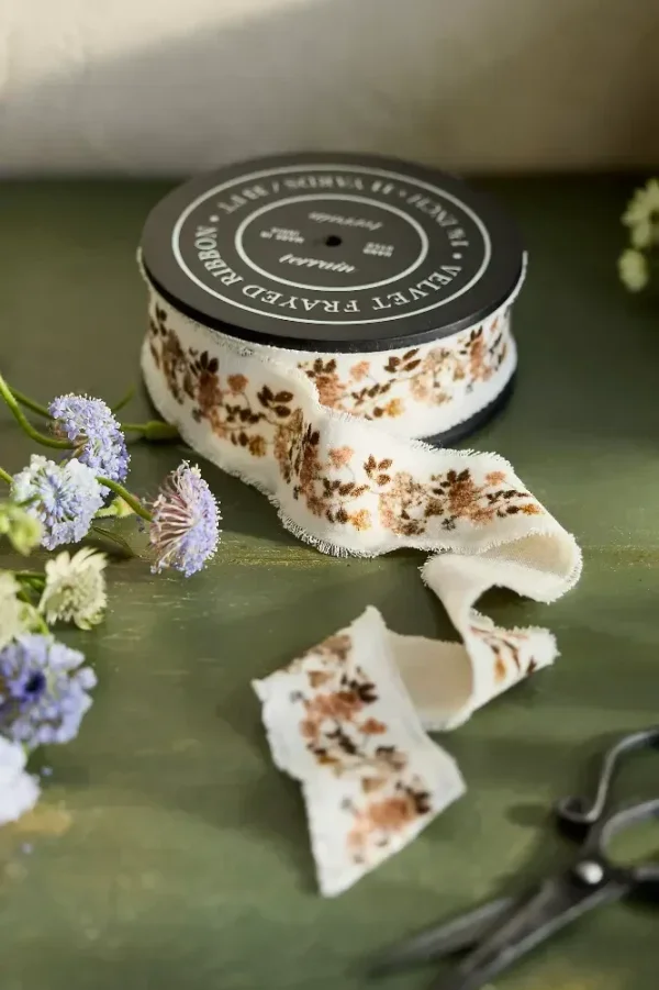 Autumn Floral Velvet Ribbon