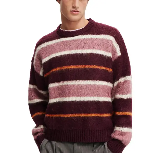 Box Fit Fuzzy Crew Knit