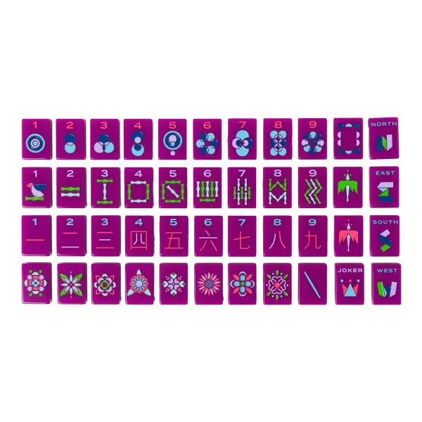The Minimal Line: Plum Mahjong Tiles