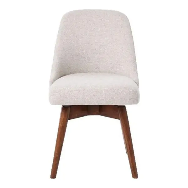 Mid-Century Swivel Office Chair - Wood Legs