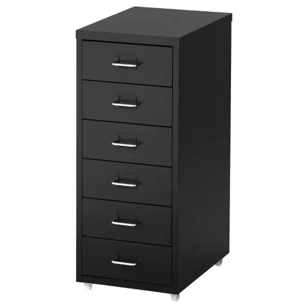 HELMER Drawer unit on casters - black 11x27 1/8 "