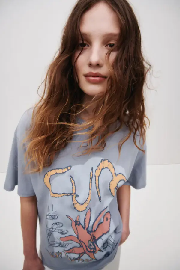 Oversized T-Shirt with Printed Motif