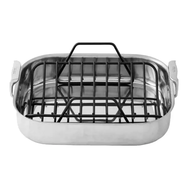 Stainless Steel Roasting Pan With Nonstick Rack