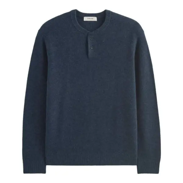 Henley in Wool Cashmere Sweater