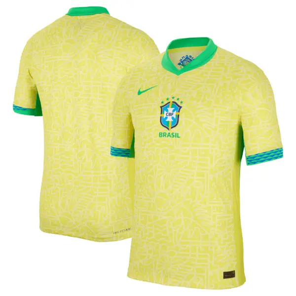 Brazil National Team Nike 2024 Home Match Authentic Jersey – Yellow