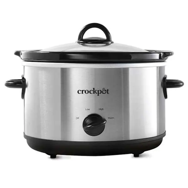 Slow Cooker: Ceramic Stoneware, 3 Settings, Stay-Cool Handles, Dishwasher-Safe Parts