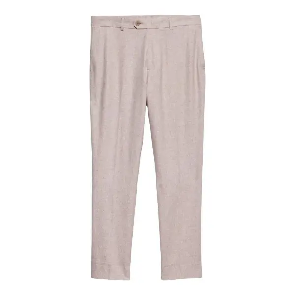 Tailored-Fit Linen-Blend Suit Trouser