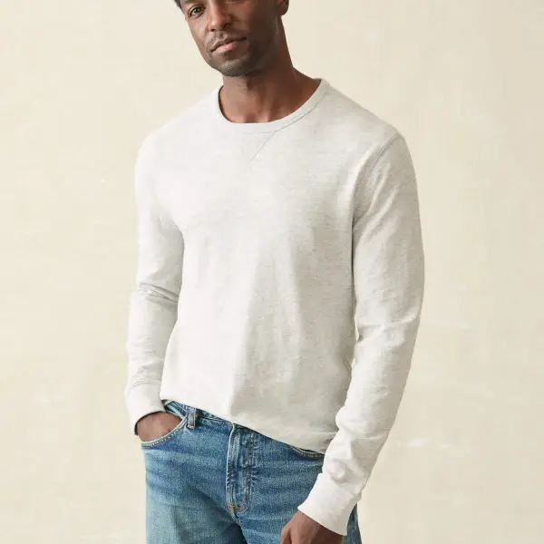 Sunwashed Slub Crew Sweatshirt