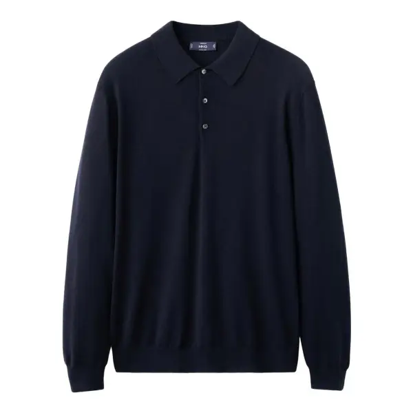 100% Merino Wool Polo Sweater