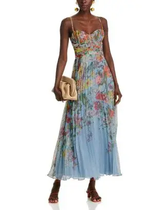 Pleated Floral Guest of Dress - Exclusive