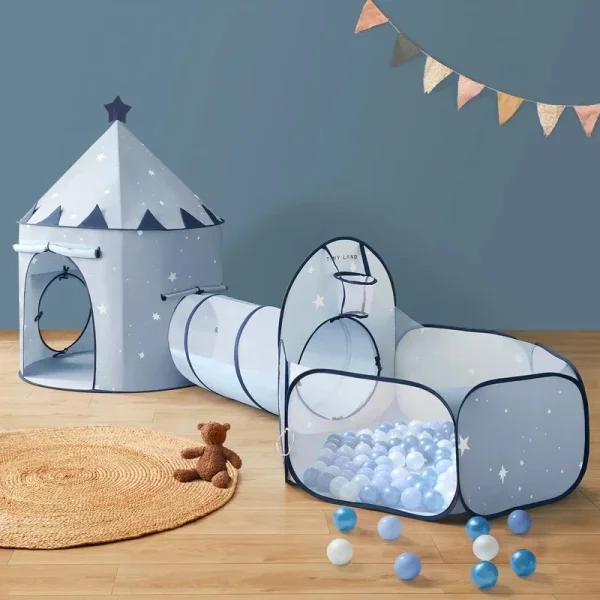 Tiny Land Compact Adventure 3-in-1 Play Tunnel - Blue