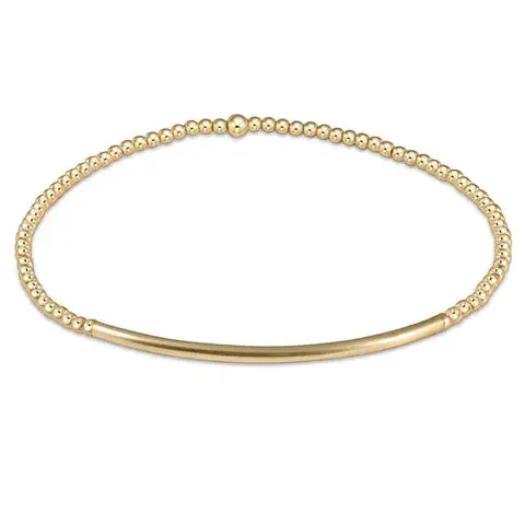 classic gold 2mm bead bracelet 
