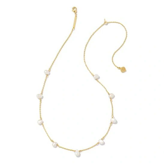 Leighton Gold Pearl Strand Necklace in Freshwater Cultured Pearl