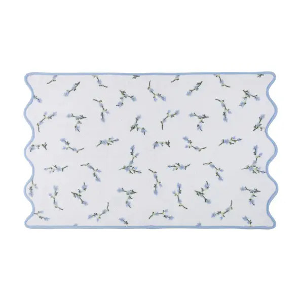 Kassatex x Over the Moon Scallop Bath Mat