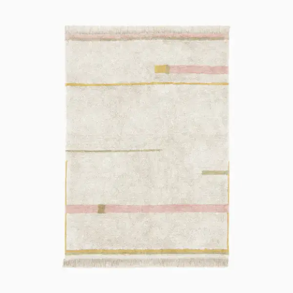 Lorena Canals Lanes Washable Rug - Vintage Nude, 4' 7" X 6' 7"