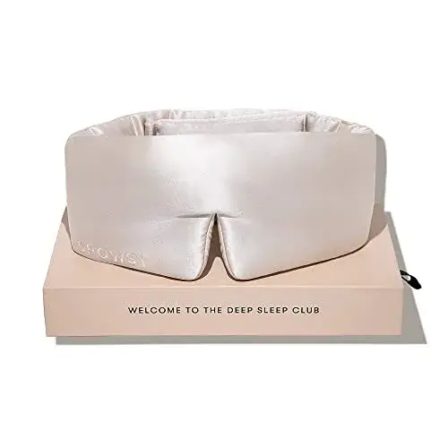 DROWSY Silk Sleep Mask - Face-Hugging, Padded Cocoon for Luxury Sleep in Total Darkness