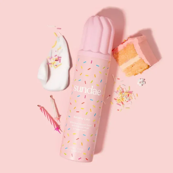 sundae Whipped Shower Foam Birthday Cake Foaming Body Wash 8.9 fl oz, 265ml with Kakadu Plum & Finger Lime