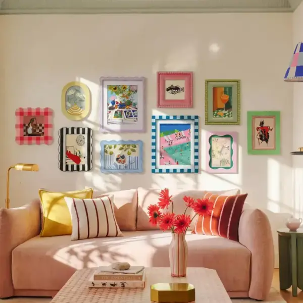 Funky Eclectic Mix Picture Wall Frames Collection, Gallery Wall Frame Set, Cute Aesthetic Wall Decor for Bedroom Living Room (Single/Set)