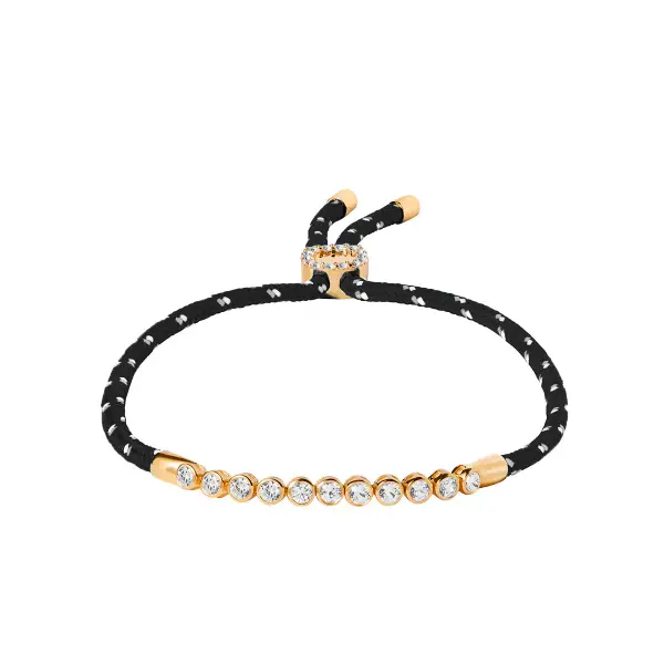 James Bezel Noir et Blanc Paracord Anklet
