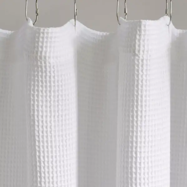 Organic Waffle Shower Curtain