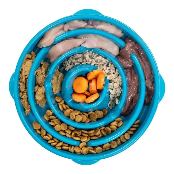 Fun Feeder Slo Bowl, Slow Feeder Dog Bowl, 4-cup