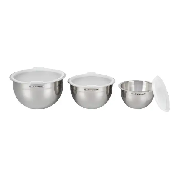 Stainless Steel Mixing Bowls with Lids, Set of 3