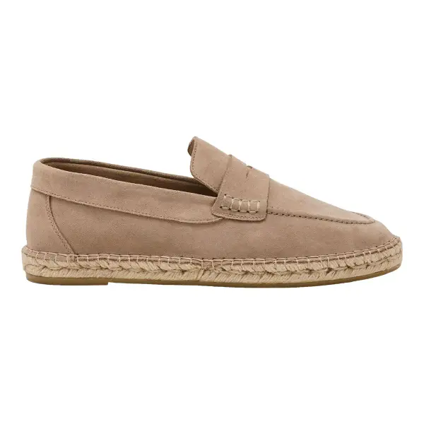 Capri Suede Penny Loafer Espadrilles
